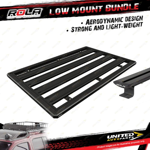 Rola Roof Rack Accessory Low Mount Rail Kit With 1800mm Titan Tra Open Rails