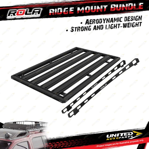 Rola Ridge Mount Bundle Roof Rack & Trays for Toyota Landcruiser 76 Series 07-On