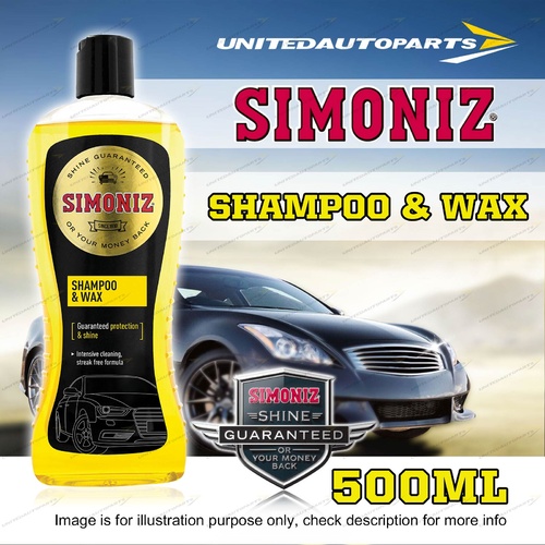 Simoniz Shampoo & Wax 500ML Guaranteed protection and shine Intensive cleaning