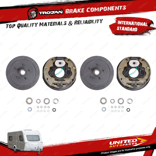 2x Trojan LH+RH Trailer Wheel Hub Kit 10 Inch Electric SL JP Ford STD
