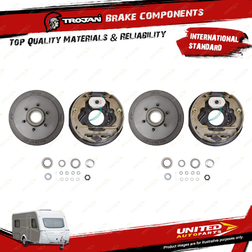 Trojan LH+RH Trailer Wheel Hub Kit 10 Inch Electric Para JP 6 Stud LC Heavy Dtuy
