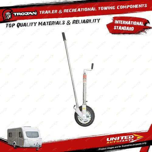 Trojan Trailer Manual Eze Shifta Ratchet Jockey Wheel 350Kg Vehicle Accessories