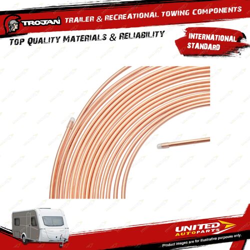 Trojan Copper Tubing 3/16 15M Roll for Trailer Hardware Accessories