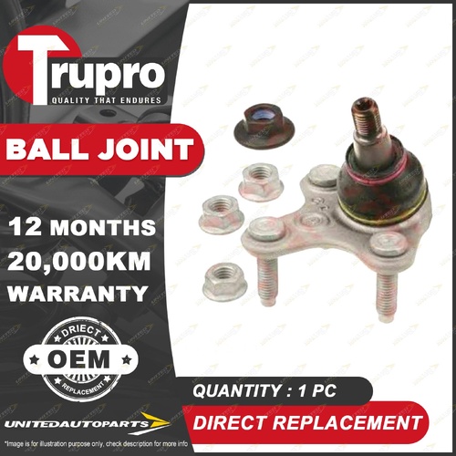 1 Pc Trupro Front Lower LH Ball Joint for Volkswagen Passat B6 B7 B8 3C Scirocco