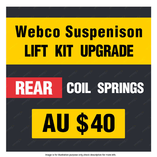 Upgrade to Rear Pair Heavy Duty Coil Springs - Purchase with Webco Lift Kit