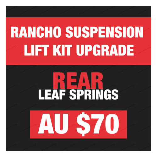 Upgrade to Rear Pair Heavy Duty Leaf Springs - Purchase with Rancho Lift Kit